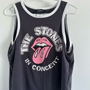 The Rolling Stones Charcoal Tank with White Trim